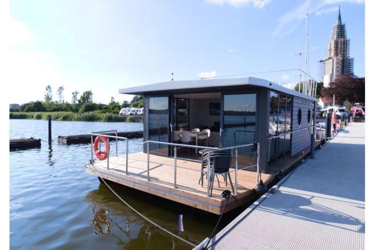 Hausboot Fjord Aries Mit Dachterrasse In Schleswig Otel Dış mekan fotoğraf